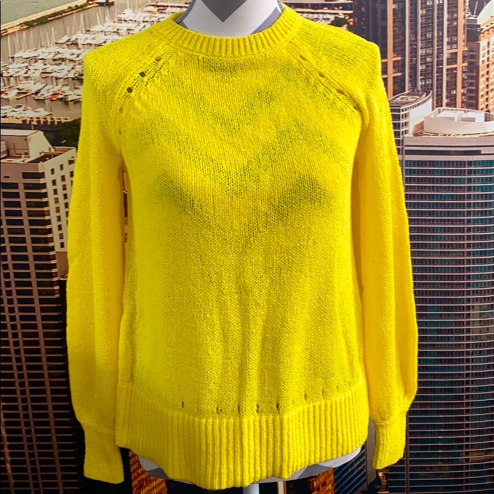 Loft bright yellow sweater